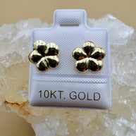 10K Gold Flower Stud Earrings | Dainty Floral| Small Gold