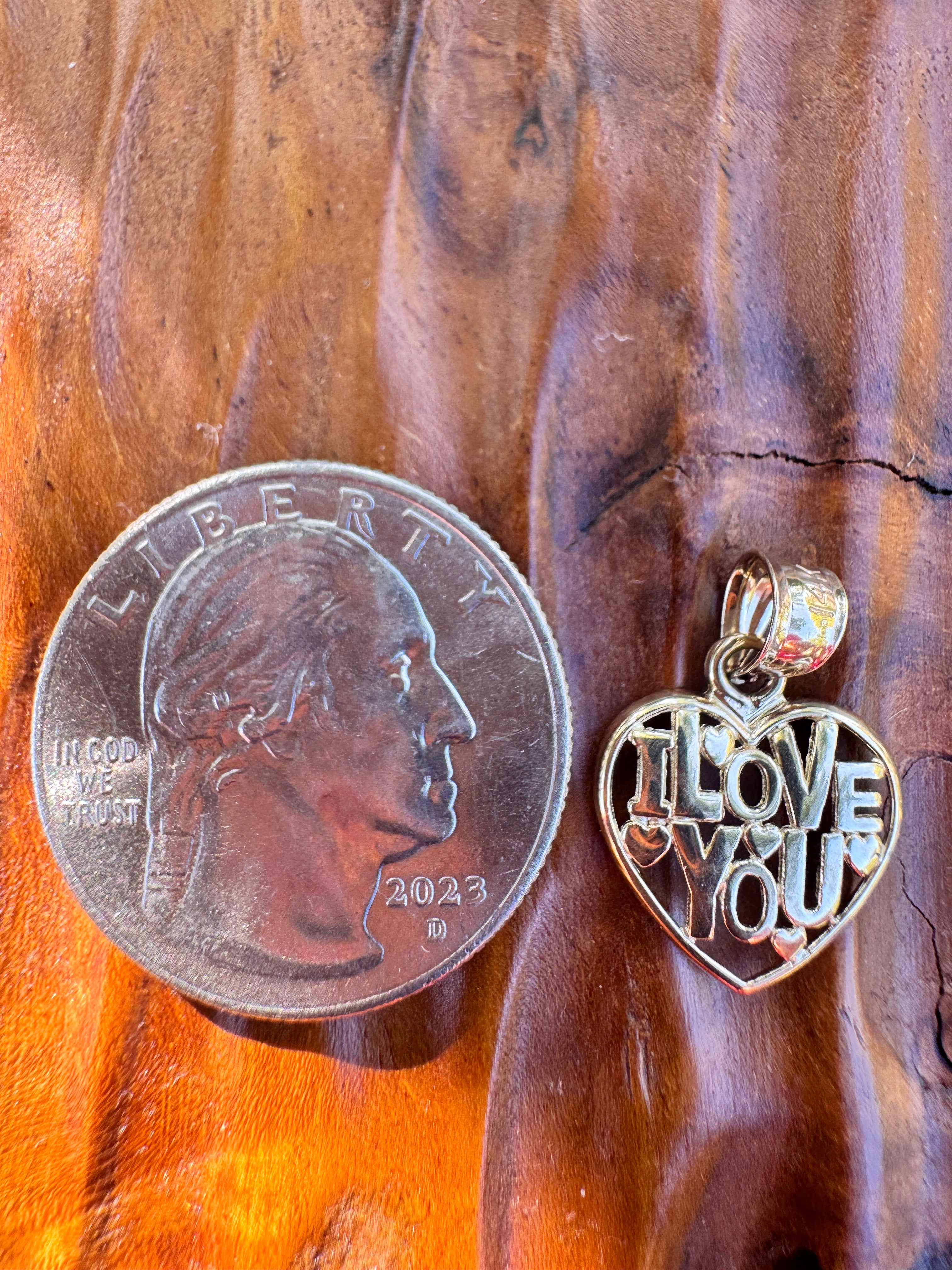 14K Petite Gold Love Heart Pendant