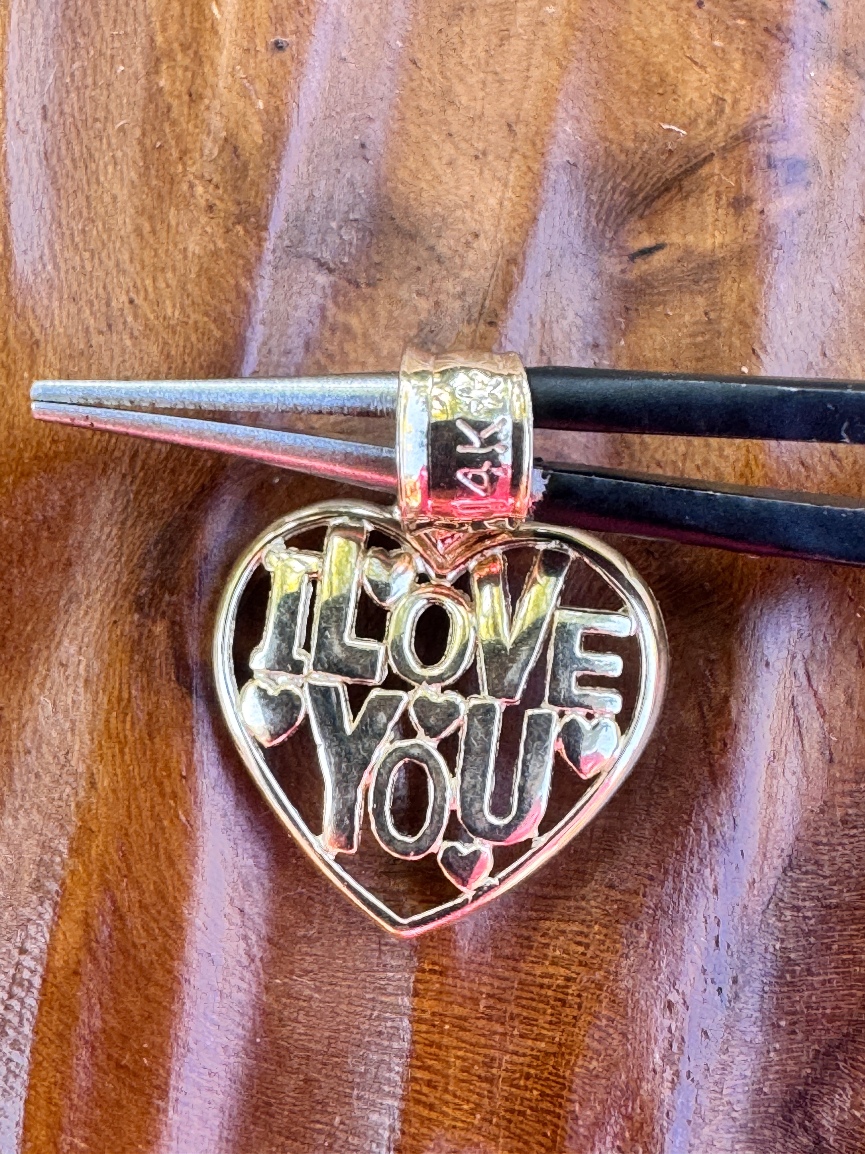 14K Petite Gold Love Heart Pendant