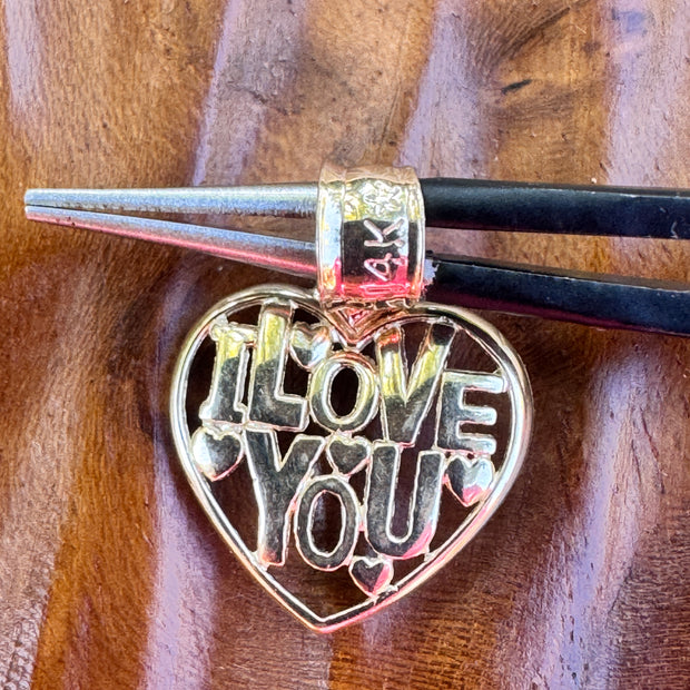 14K Petite Gold Love Heart Pendant