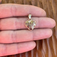 14K Petite Gold Love Heart Pendant