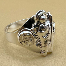 Saint Judas Sterling Silver Signet Ring, Men's ring, religious ring, Catholic gift ring, Christian jewelry, 925k sterling silver ring