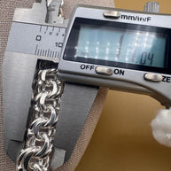 Heavy Handmade 925 Sterling Silver Byzantine Chain / Imponente Cadena Tejido Chino Plata 925