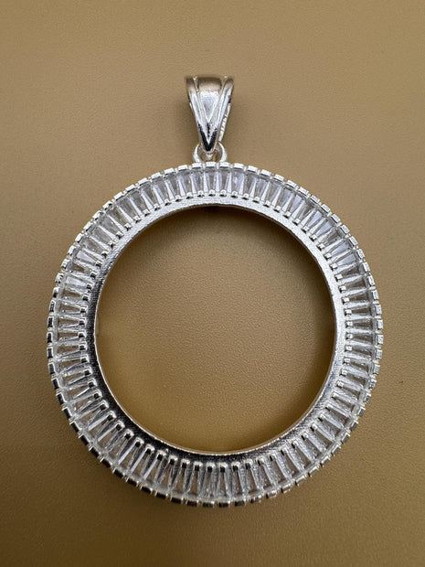 Elegant 925 Sterling Silver Coin Bezel | Elegante Bisel para Moneda en Plata 925