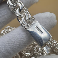 Heavy Handmade 925 Sterling Silver Byzantine Chain / Imponente Cadena Tejido Chino Plata 925