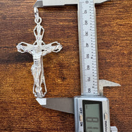 925 Sterling Silver Jesus Cross pendant | 925 Cruz De Jesus Dije