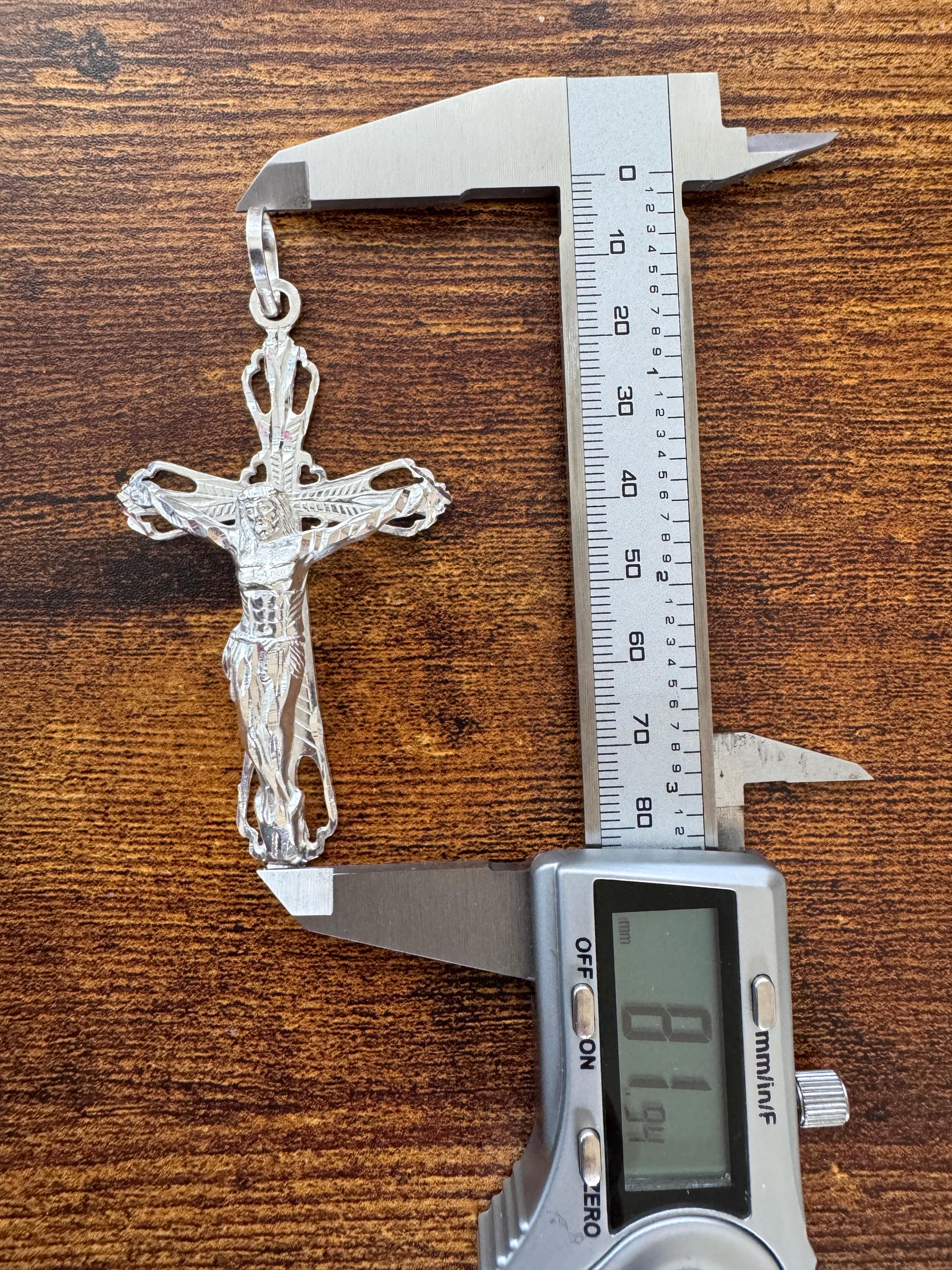 925 Sterling Silver Jesus Cross pendant | 925 Cruz De Jesus Dije