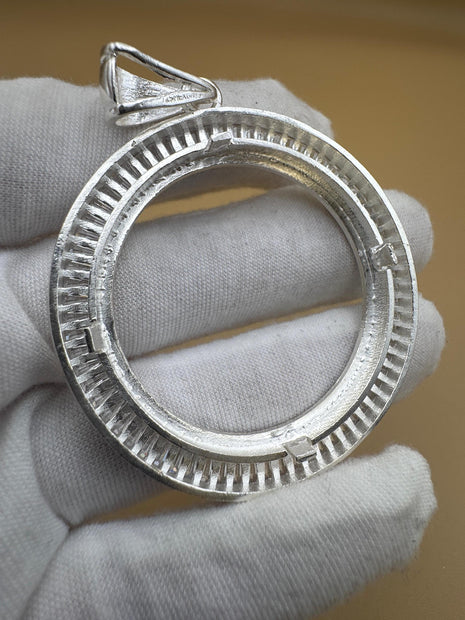 Elegant 925 Sterling Silver Coin Bezel | Elegante Bisel para Moneda en Plata 925