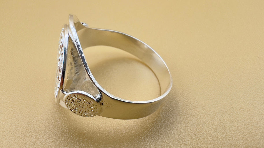 Handmade Saint Benedict Ring, San Benito, Sterling Silver, 925 Silver, unisex ring, Religious Ring, Signet Ring, Gift for me, Christian Gift