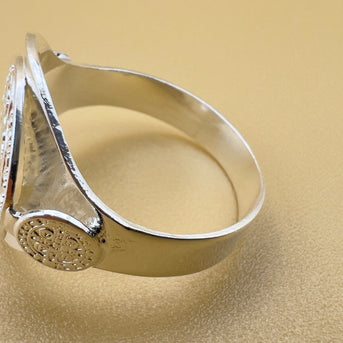 Handmade Saint Benedict Ring, San Benito, Sterling Silver, 925 Silver, unisex ring, Religious Ring, Signet Ring, Gift for me, Christian Gift