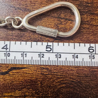 925 sterling silver keychain with a coin bezel /  925 Plata llavero con Bizel