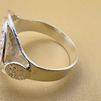 Handmade Saint Benedict Ring, San Benito, Sterling Silver, 925 Silver, unisex ring, Religious Ring, Signet Ring, Gift for me, Christian Gift