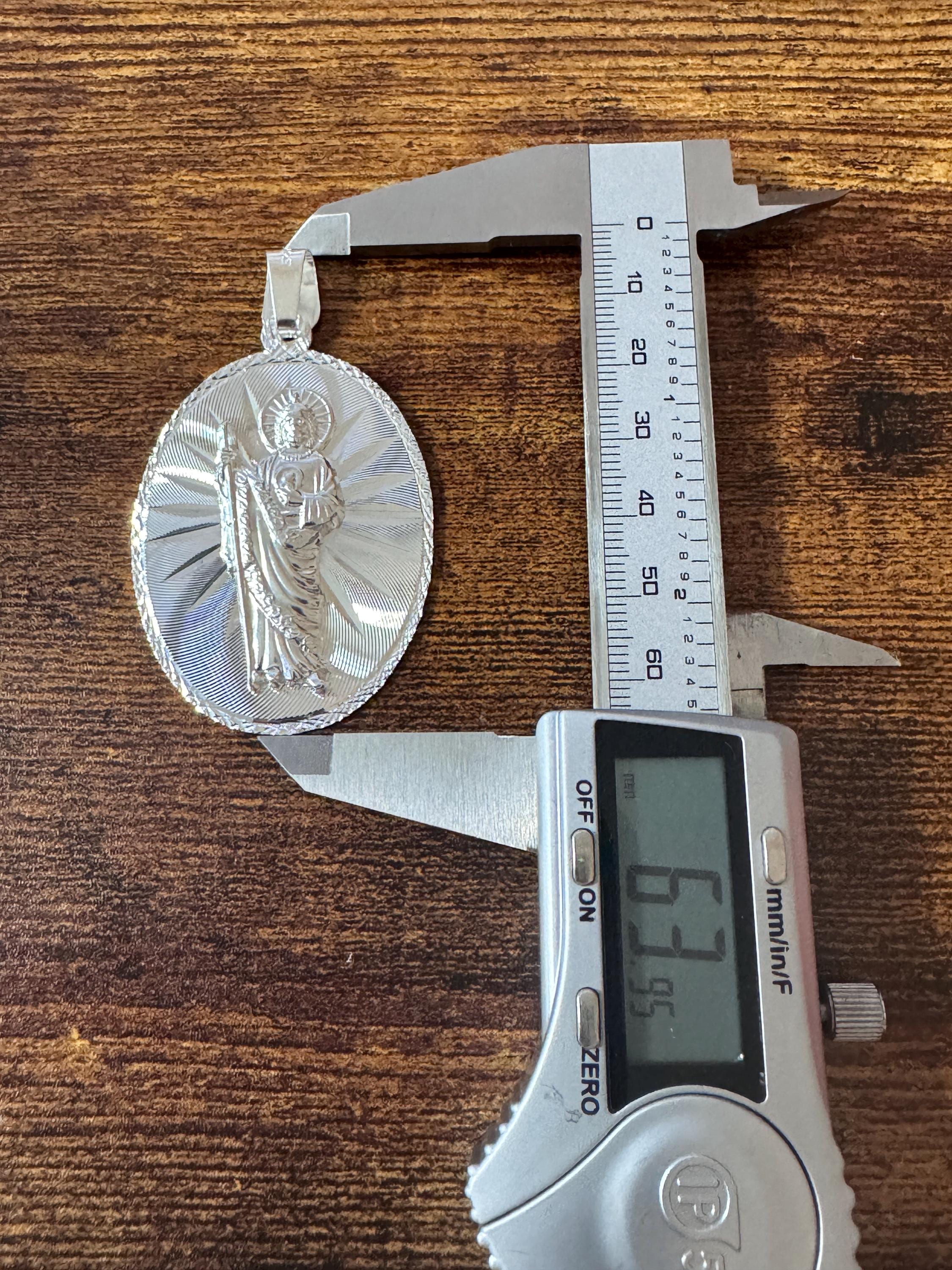 OVAL Saint Judas Patron Saint Pendant Saint Jude silver medallion necklace catholic jewelry christian jewelry 925 silver saint jude icon.