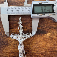 925 Sterling Silver Jesus Cross pendant | 925 Cruz De Jesus Dije