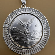 Elegant 925 Sterling Silver Coin & Bezel — Unique Statement Pendant
