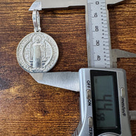 Medalla plata 925 San Benito tamaño MEDIANO
