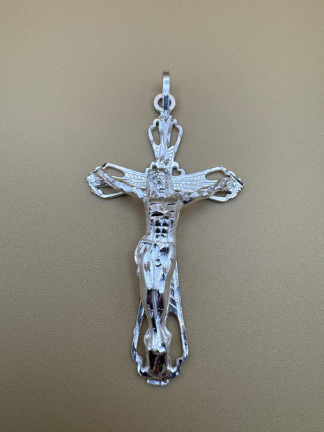 925 Sterling Silver Jesus Cross pendant | 925 Cruz De Jesus Dije