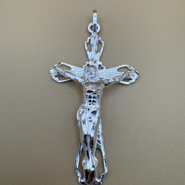 925 Sterling Silver Jesus Cross pendant | 925 Cruz De Jesus Dije