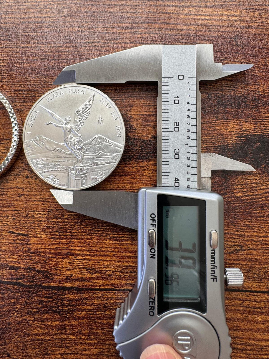Sterling silver 925 Coin Bezel for collecting silver coins / Bisel de Plata 925 (Large Bezel)
