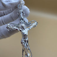 925 Sterling Silver Jesus Cross pendant | 925 Cruz De Jesus Dije
