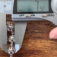 Hermoso rosario de plata esterlina 925 hecho a mano, regalo perfecto (21 pulgadas)