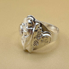Saint Judas Sterling Silver Signet Ring, Men's ring, religious ring, Catholic gift ring, Christian jewelry, 925k sterling silver ring