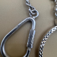 925 sterling silver keychain with a coin bezel /  925 Plata llavero con Bizel