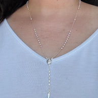 Beautiful Mini Sterling Silver 925 Handmade 12.5 inch Rosary Perfect Gift (solid beads)