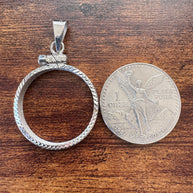 Sterling silver 925 Coin Bezel for collecting silver coins / Bisel de Plata 925 (Small Bezel)