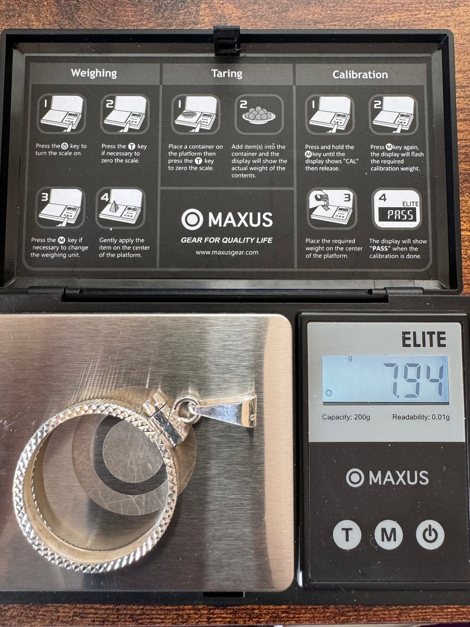 Sterling silver 925 Coin Bezel for collecting silver coins / Bisel de Plata 925 (Small Bezel)
