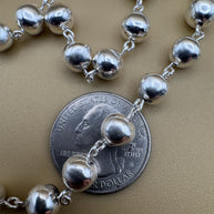Beautiful Sterling Silver 925 Handmade Rosary Perfect  Gift (18 inch size) Solid beads