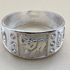 Good Luck Sterling Silver Ring Band